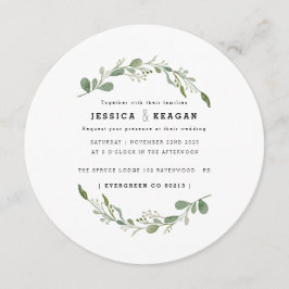 Invitación a la boda de un jardín verde profundo