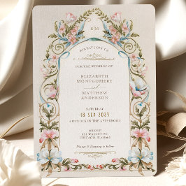 Invitación a la boda de un jardín victoriano real