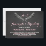 Invitación a la boda de un monograma de la guerra<br><div class="desc">Invitación a la boda de un monograma de la Guerra de Laurel Rústico invitación a la boda rústica y caprichosa con un elegante guión y un ilustracion de laurel. Forma parte de una suite boda. Hay otros colores y coincidencias disponibles.</div>