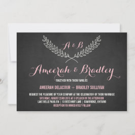 Invitación a la boda de un monograma de la guerra 