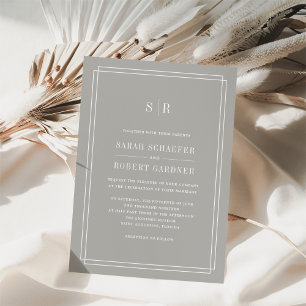 Invitación a la boda de un monograma inagotable