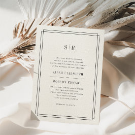 Invitación a la boda de un monograma inagotable | 