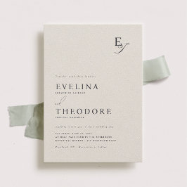 Invitación a la boda de un monograma Parker