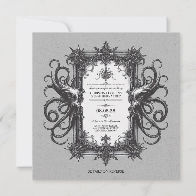 Invitación a la boda de un monstruo marino (Anverso)