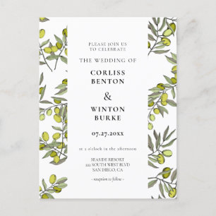 Invitación a la boda de un patrón de bifurcación e