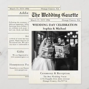 Invitación a la boda de un periódico