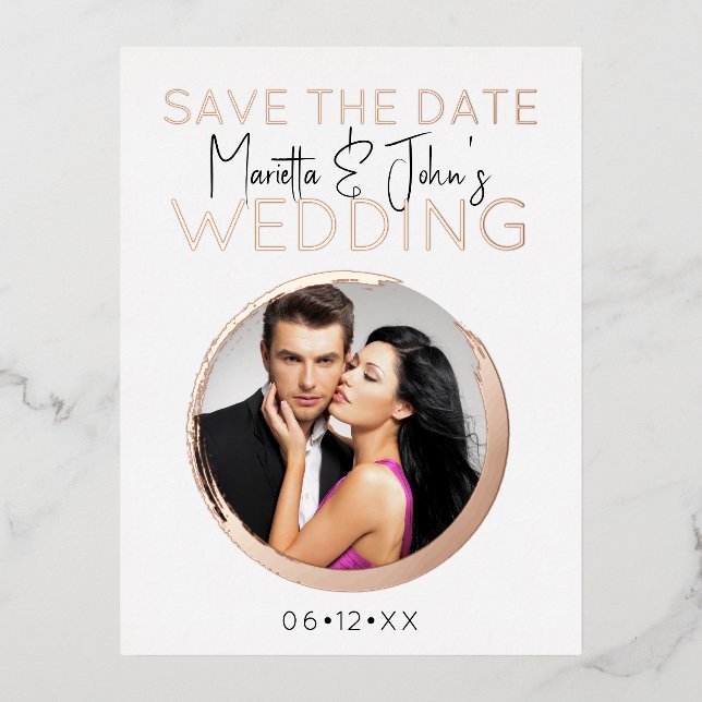 Invitación a la boda de un Rosa  de Personalizado  (Anverso)