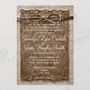 Invitación a la boda de un Twin Scroll en un país 