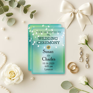 Invitación a la boda de una bombilla ligera