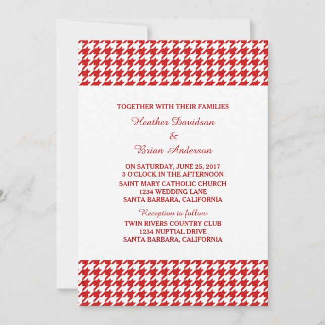 Invitación a la boda de una cabina roja (Anverso)