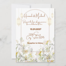 Invitación a la boda de una casa de campo simple