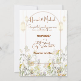 Invitación a la boda de una casa de campo simple