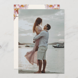 Invitación a la boda de una crema elegante y elega