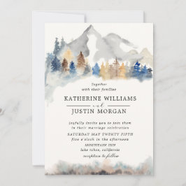 Invitación a la boda de una cuenca acuática rústic