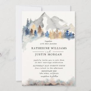 Invitación a la boda de una cuenca acuática rústic