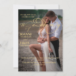 Invitación a la boda de una elegante calilisis de 