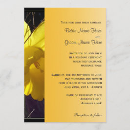 invitación a la boda de una flor de daffodil.