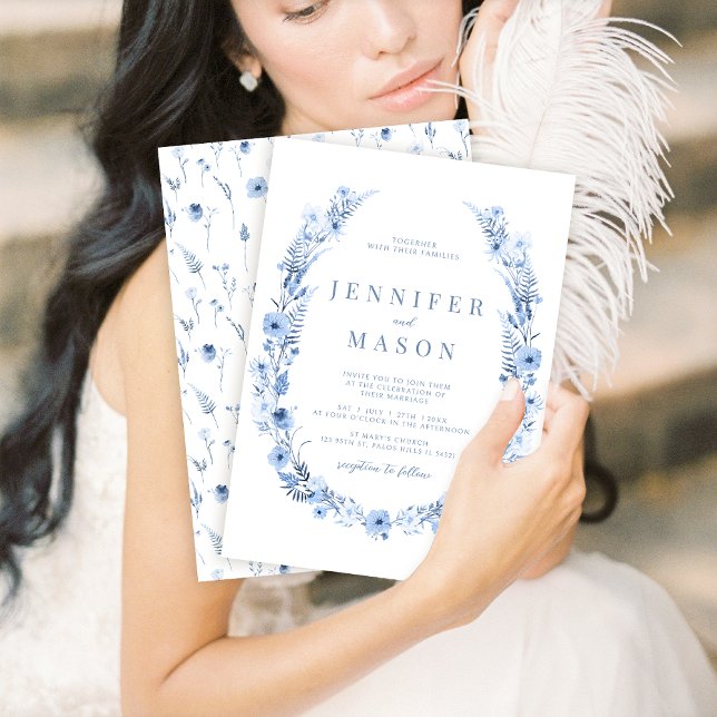 Invitación a la boda de una flor silvestre de colo (Subido por el creador)
