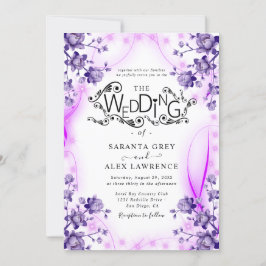 Invitación a la boda de una flor simple