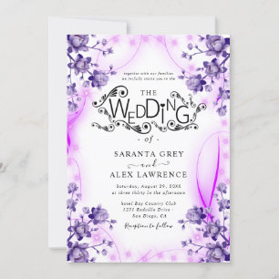 Invitación a la boda de una flor simple