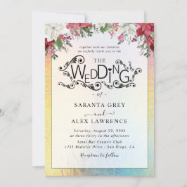 Invitación a la boda de una flor simple