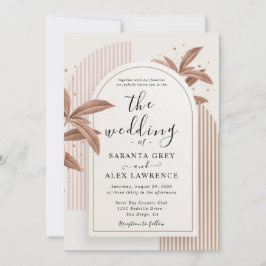 Invitación a la boda de una flor simple