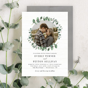 Invitación a la boda de una foto de una vegetación