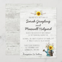 Invitación a la boda de una granja de madera de gi