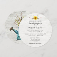 Invitación a la boda de una granja de madera de gi