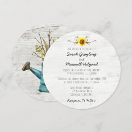 Invitación a la boda de una granja de madera de gi