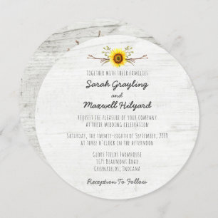 Invitación a la boda de una granja de madera de gi