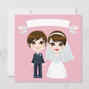 invitación a la boda de una hermosa pareja dulce