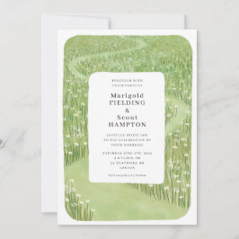 Invitación a la boda de una hierba verde sensacion
