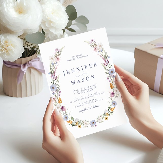 Invitación a la boda de una pequeña flor silvestre (Subido por el creador)