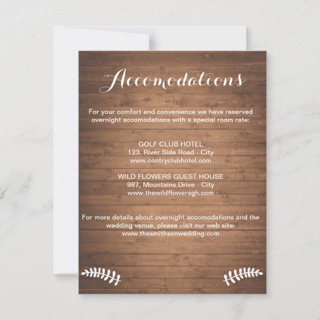 Invitación a la boda de una tarjeta de cercado de  (Anverso)