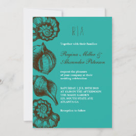 Invitación a la boda de una vieja playa de arena r