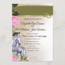 Invitación a la boda de Unicornio