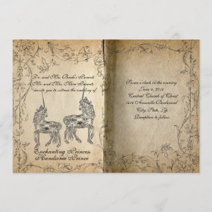 Invitación a la boda de unicornio perfecta para el