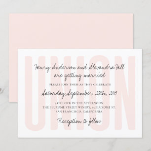 Invitación a la boda de unión // Rubor