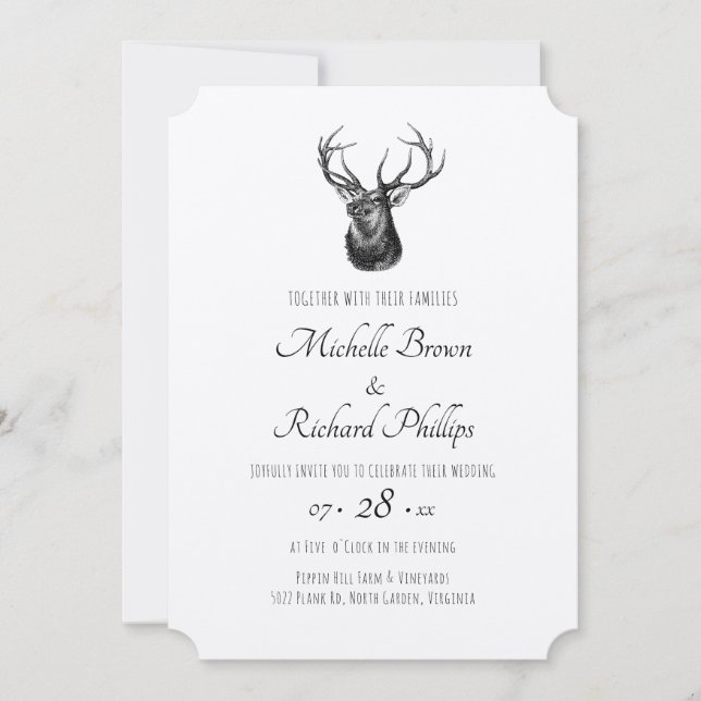 Invitación a la boda de venados (Anverso)