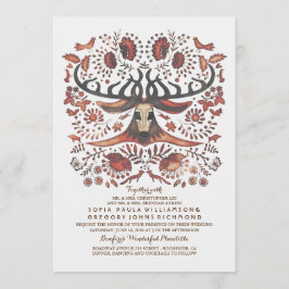 Invitación a la boda de venados con animales de Wo