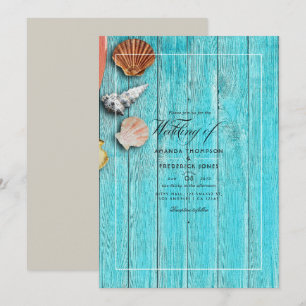 Invitación a la boda de veraneo en la playa turque