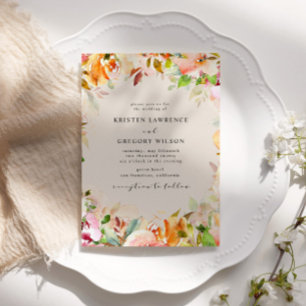 Invitación a la boda de verano acuarela