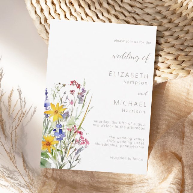 Invitación a la boda de verano con acuarela de flo (Subido por el creador)