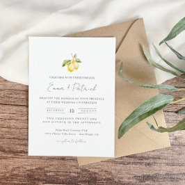 Invitación a la boda de verano de cítricos clásico