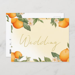 Invitación a la boda de verano de Citrus Naranja