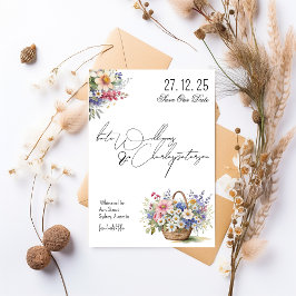 Invitación a la boda de verano de primavera de Flo