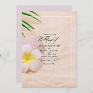 Invitación a la boda de verano en la playa