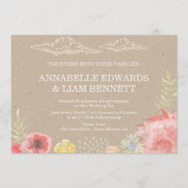 Invitación a la boda de verano en la pradera