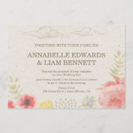Invitación a la boda de verano en la pradera